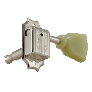 GROVER DELUXE NICKEL W/   PLASTIC KEYSTONE BUTTON SET 6 3+3