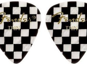 FENDER 351 SHAPE CLASSIC CELLULOID 12-PACK, CHECKER, THIN