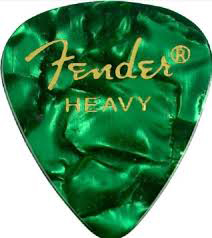 FENDER 351 SHAPE PREMIUM CELLULOID 12-PACK, GREEN MOTO, MEDIUM