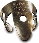 DUNLOP BRASS FINGERPICKS, TUBE OF 20 PICKS, .013 GAUGE