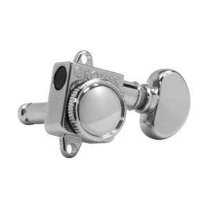 GROVER "FENDER &reg;" ROTO-GRIP LOCKING ROTOMATICS &reg; CHROME SET 6 6-IN-LINE