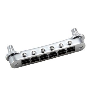 GROVER TUNE-O-MATIC GUITAR BRIDGE CHROME (NOTCHED)