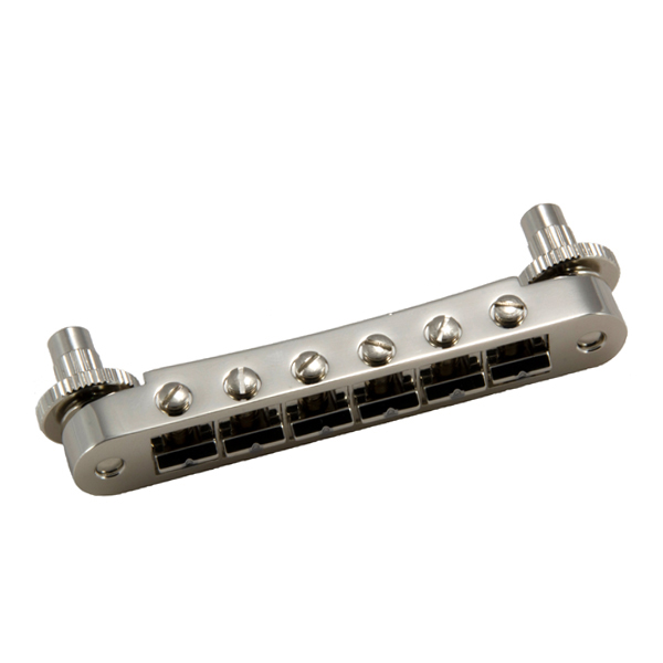 GROVER TUNE-O-MATIC GUITAR BRIDGE NICKEL (NOTCHED)