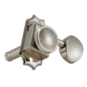 GROVER LOCKING DELUXE NICKEL W/   METAL BUTTON SET 6 3+3