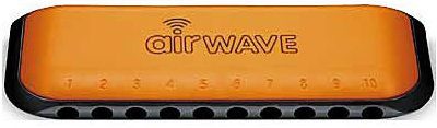SUZUKI AIRWAVE 10 HOLE DIATONIC HARMONICA, KEY OF C, ORANGE