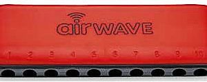 SUZUKI AIRWAVE 10 HOLE DIATONIC HARMONICA, KEY OF C, RED