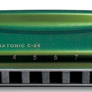 SUZUKI OLIVE 10 HOLE DIATONIC HARMONICA,