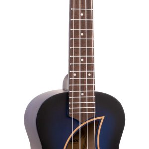 EDDY FINN COLOR BURST UKULELE WITH GIG BAG, BLUE BURST