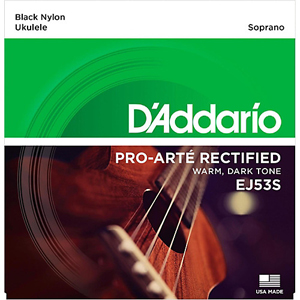 D'ADDARIO PRO-ARTE RECTIFIED BLACK NYLON UKULELE STRING SET
