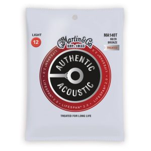 Martin MA140T Authentic Acoustic Lifespan 80/20 Bronze Light Guitar Strings