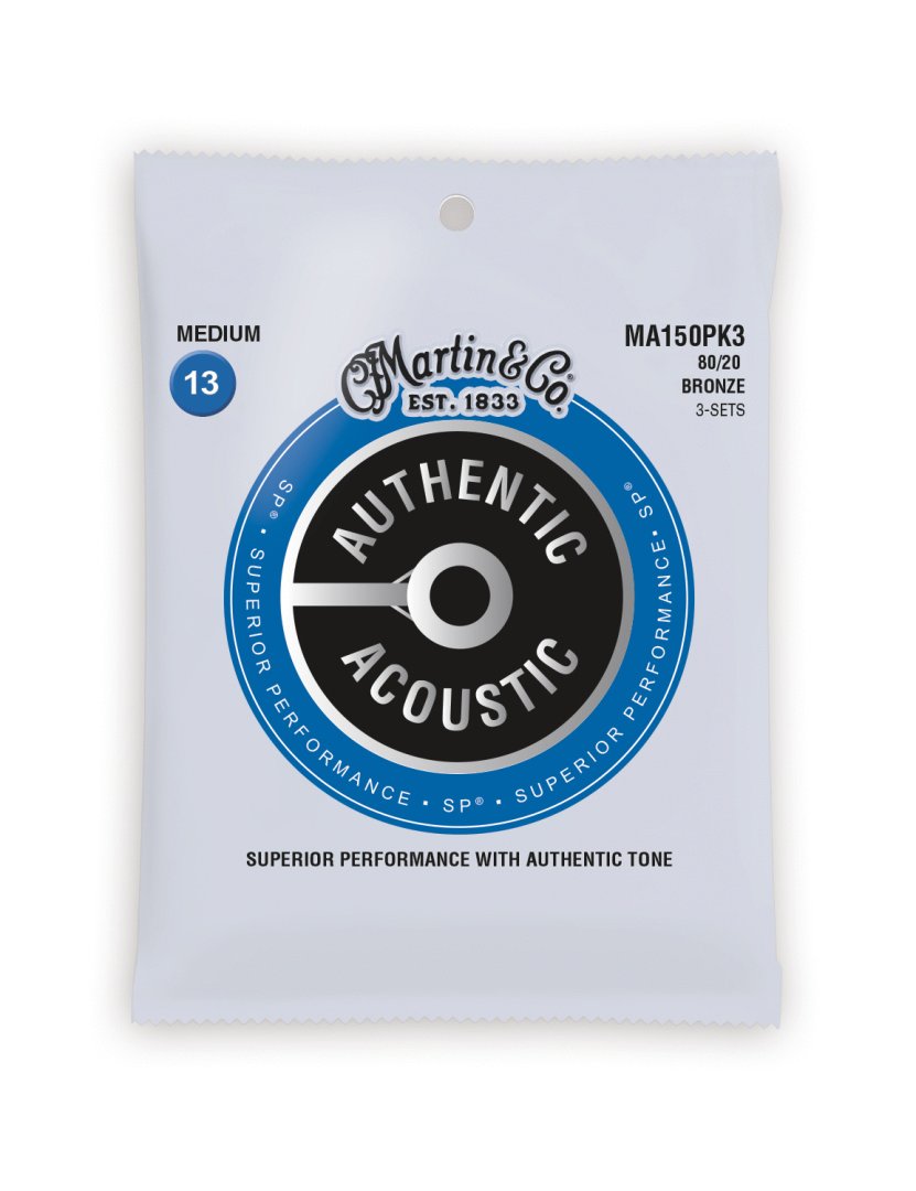 Martin MA150 Authentic Acoustic SP 80/20 Bronze Medium Guitar Strings