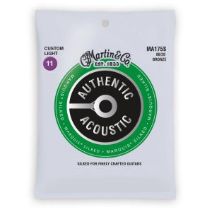 Martin MA175S Authentic Acoustic Marquis Silked 80/20 Bronze Custom Light Guitar Strings