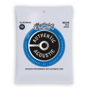 Martin MA240 Authentic Acoustic SP 80/20 Bluegrass Guitar Strings