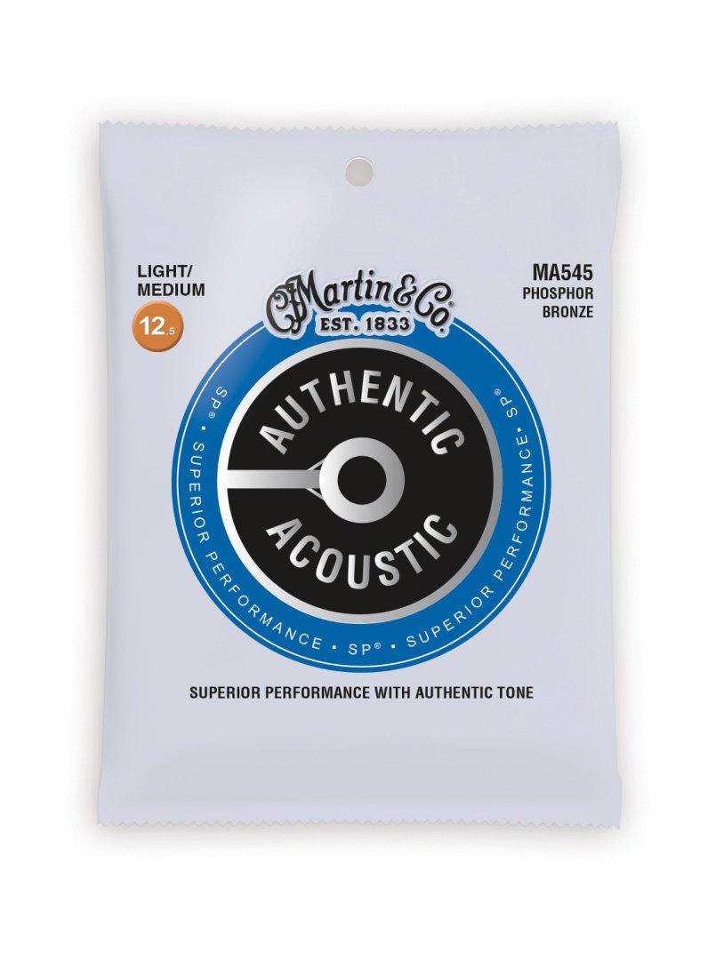 Martin MA545 Authentic Acoustic SP 92/8 Phosphor Bronze Light Medium Guitar Strings
