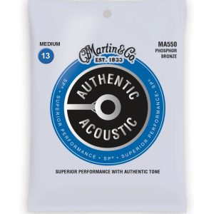 Martin MA550 Authentic Acoustic SP 92/8 Phosphor Bronze Medium Guitar Strings