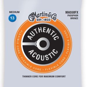 Martin MA550FX Authentic Acoustic Flexible Core Phosphor Bronze Medium Guitar Strings