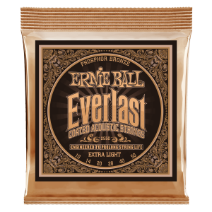 Everlast Extra Light Coated Phosphor Bronze Acoustic Guitar Strings - 10-50 Gauge