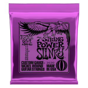 Power Slinky 7-String Nickel Wound Electric Guitar Strings - 11-58 Gauge
