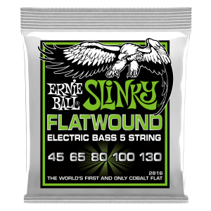 Regular Slinky 5-String Flatwound Electric Bass Strings - 45-130 Gauge