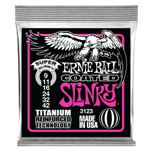 Super Slinky Coated Titanium RPS Electric Guitar Strings - 9-42 Gauge