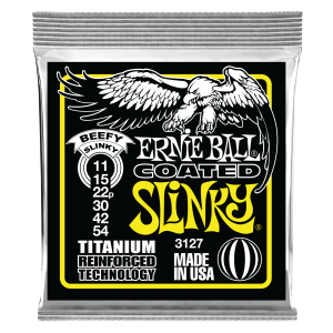 Beefy Slinky Coated Titanium RPS Electric Guitar Strings - 11-54 Gauge
