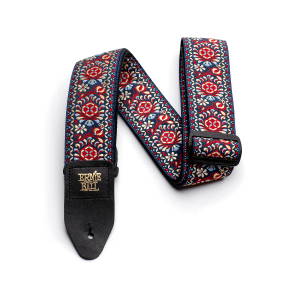 Royal Bloom Jacquard Guitar Strap