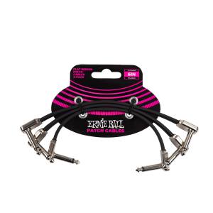 6" Flat Ribbon Patch Cable 3-Pack - Black