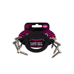 12" Flat Ribbon Patch Cable 3-Pack - Black