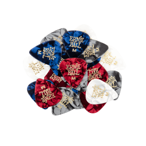 Medium Assorted Color Pearloid Cellulose Picks bag of 144