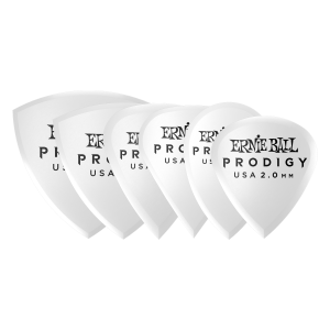 Ernie Ball 2.0mm White Multipack Prodigy Picks 6-pack