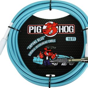 PIG HOG VINTAGE SERIES INSTRUMENT CABLE, 10ft, DAPHNE BLUE