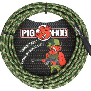 PIG HOG VINTAGE SERIES INSTRUMENT CABLE, 20FT, CAMOUFLAGE