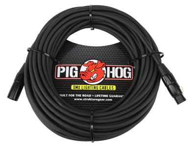 Pig Hog DMX 3 pin lighting Cable, 50ft