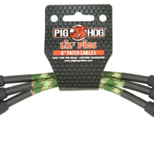 PIG HOG VINTAGE 6" PATCH CABLES, CAMOUFLAGE, 3PC