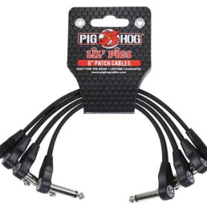Pig Hog Lil' Pigs Low Profile 6" patch cables, 4pk