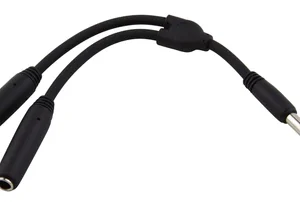 6" Y Cable, Mono 1/4"(M)-Dual Mono 1/4"(F)