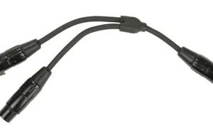 6" Y Cable, XLR(M)-Dual XLR(F)