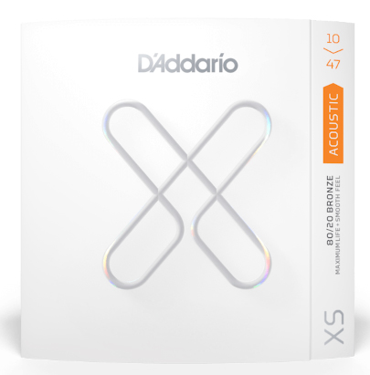 D'ADDARIO XS 80/20 BRONZE GUITAR STRING SET, EXTRA LIGHT