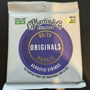 Martin 170 80/20 Bronze Acoustic Guitar Strings – Extra Light Gauge