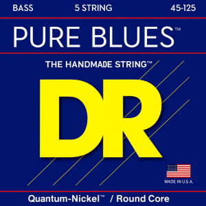 DR Pure Blues Bass Strings 5 String (45-125) – Quantum Nickel Round Core
