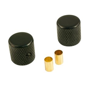 WD Brass Or Aluminum Barrel Knob Set Of 2 With 1/4 in. Internal Diameter - BLACK